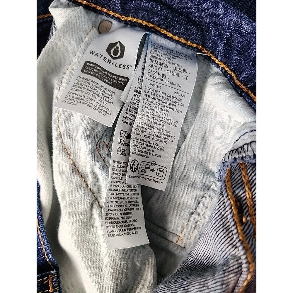 Levi's 505 Blue Jeans Men's 38x30 Straight Dark Wash‎ Retro Classic Western EUC